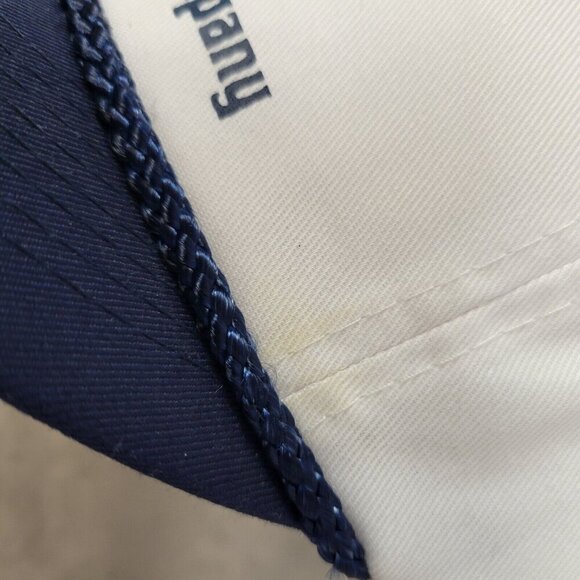 Mission Rubber Company Hat Vintage Snapback Otto Cap White Navy - Picture 10 of 11